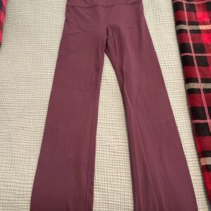 Athleta Burgundy Elation straight leg Leggings